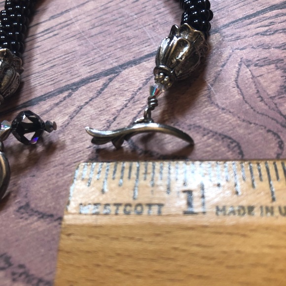 Black Onyx Beaded 7 1/2" Bracelet with clasp - Picture 9 of 10